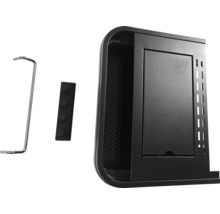 Schwarzer Aschesauger mit Zubehör für Kaminöfen