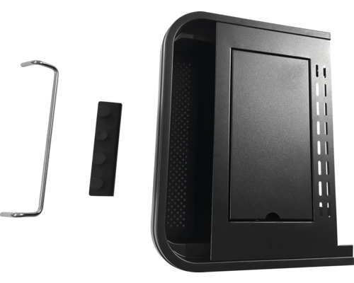 Schwarzer Aschesauger mit Zubehör für Kaminöfen