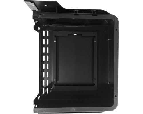 Schwarzes Montagesystem für den Sanitärbereich