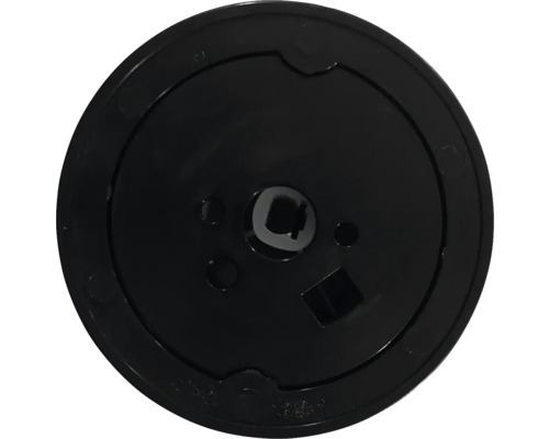 Schwarzer Drehknopf aus Kunststoff