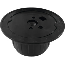 Schwarzer Kunststoffeinsatz mit Löchern