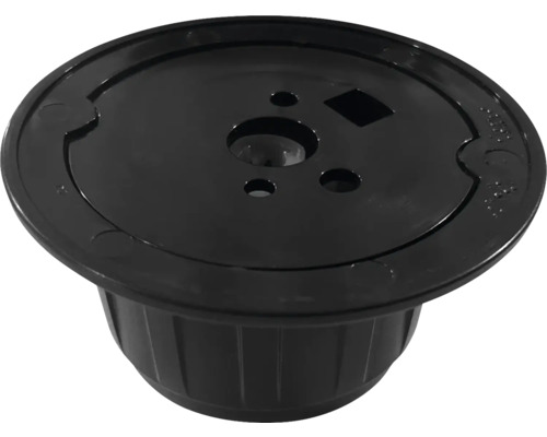 Schwarzer Kunststoffeinsatz mit Löchern