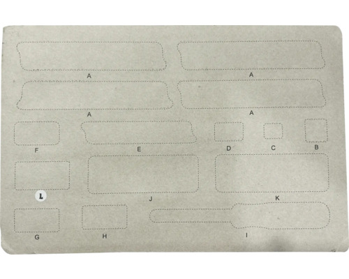 Mehrfachnutzen Aufkleberbogen mit verschiedenen Formen