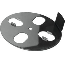 Metallplatte mit Aussparungen und Halterung