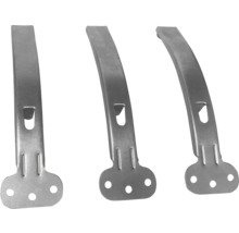 Drei Metallaufhänger für Heizkörperbefestigung