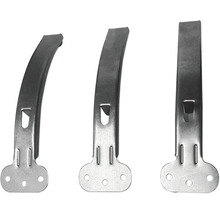 Drei Metallschellen zur Befestigung