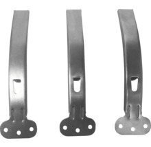 Drei Metall-Befestigungsklammern