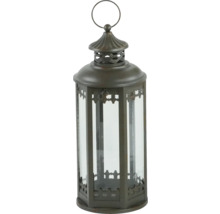 Dekorative Laterne aus Glas und Metall für den Innen- und Außenbereich