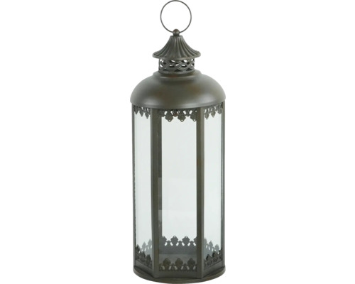 Dekorative Laterne aus Glas und Metall