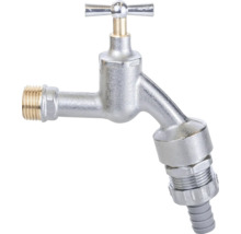 Wasserhahn aus Metall mit Schlauchanschluss