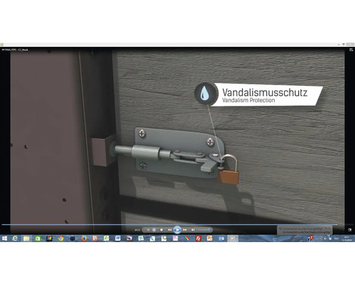 Vorhängeschloss mit Riegel für Vandalismusschutz