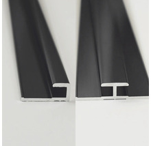 Zwei schwarze Profile in unterschiedlicher Form