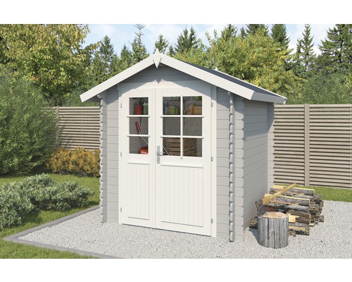 Gartenhaus aus Holz mit Doppeltür und Fenster