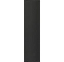 Dunkle, gerillte Wandpaneele für Innenräume