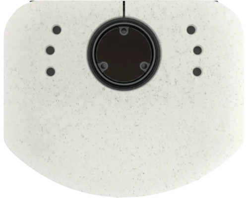 Waschtischplatte mit Hahnloch und Bohrungen für Armaturen