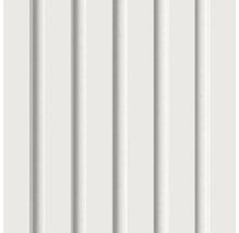 Nahaufnahme einer weißen, gerillten Wandplatte