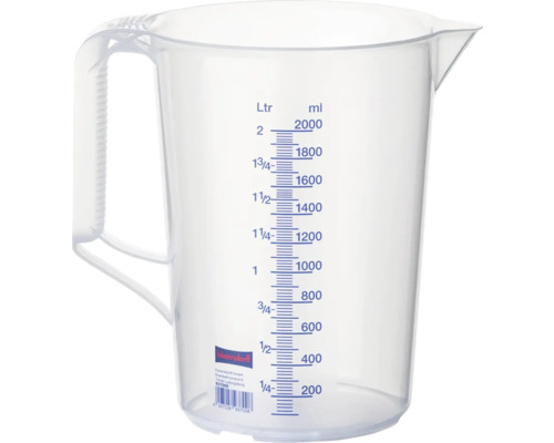Messkanne 2000 ml transparent