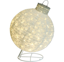 Dekorative Schneeflocken-Leuchtkugel auf einem Ständer