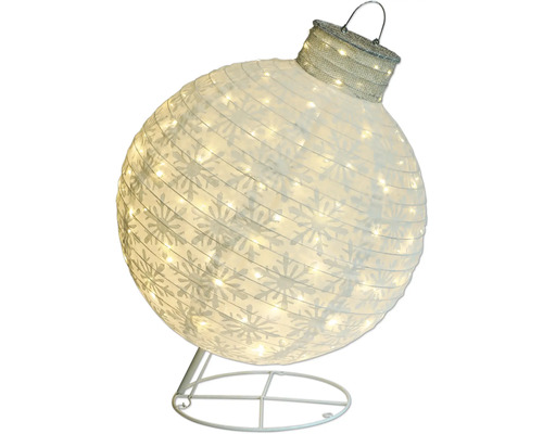 Dekorative Schneeflocken-Leuchtkugel auf einem Ständer