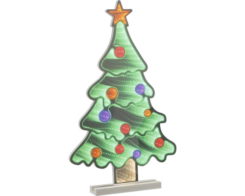 Leuchtfigur Lafiora Infinity Baum 264 LEDs Lichtfarbe bunt inkl. 6 Stunden Timer Dekorativer Weihnachtsbaum mit LED Beleuchtung und Stern