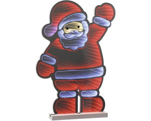 Leuchtfigur Lafiora Infinity Weihnachtsmann 330 LEDs Lichtfarbe bunt inkl. 6 Stunden Timer Weihnachtsmann-Silhouette mit Beleuchtung als Weihnachtsdekoration