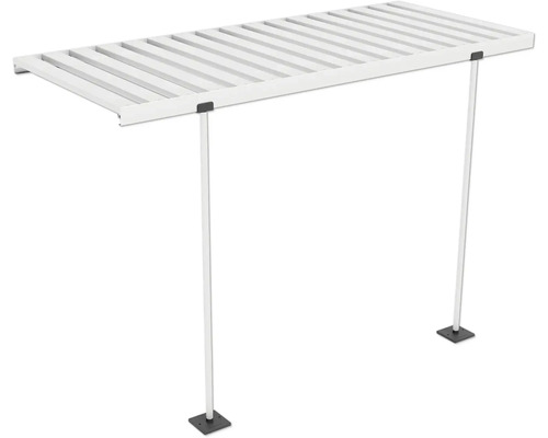 Metallregal mit vier Stützen für zusätzlichen Stauraum