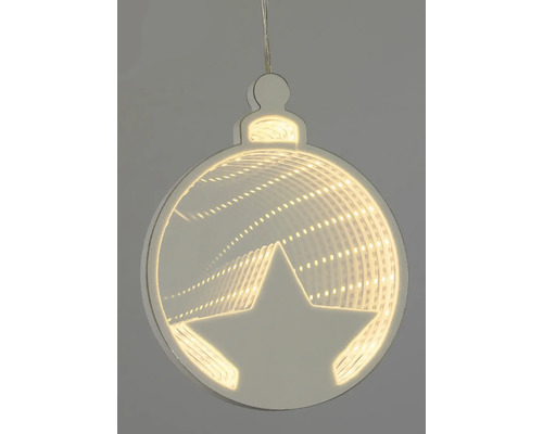 Leuchtfigur Lafiora Kugel Stern 34 LEDs Lichtfarbe warmweiß inkl. 6 Stunden Timer Dekorative LED Weihnachtskugel mit Stern-Motiv