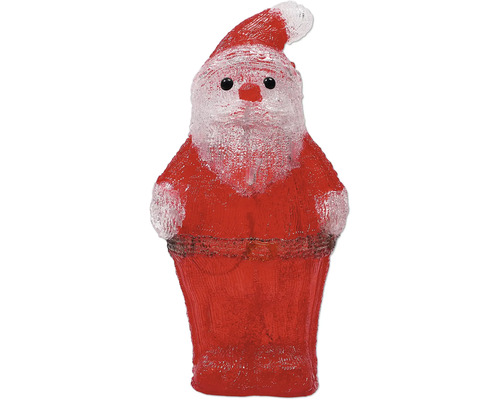 30er LED acryl Weihnachtsmann Höhe 34 cm kaltweiß Weihnachtsmann Figur zur Dekoration