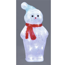 Dekorativer Schneemann mit Beleuchtung und Schal