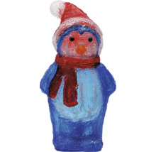 Dekofigur Pinguin mit Mütze und Schal