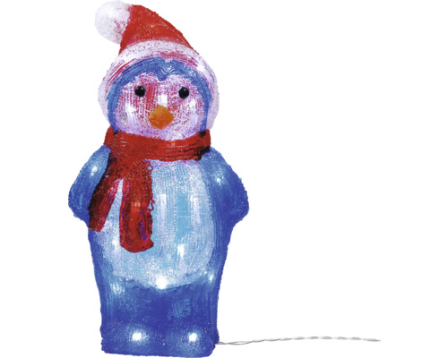 Dekorativer Pinguin mit Mütze und Schal als Weihnachtsdekoration