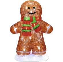 Lebkuchenmann-Figur mit Schal als Weihnachtsdekoration