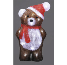 Dekofigur Teddybär mit Mütze und Schal