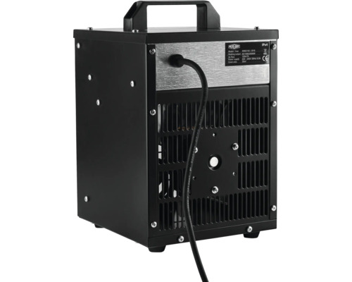 Pergart Elektroheizer mit einer Heizleistung von 25/1000/2000 Watt und einer Luftzirkulation von 120 Kubikmeter pro Stunde.