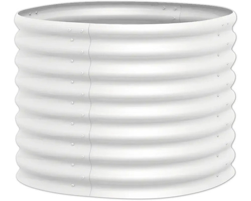 Hochbeet aus Metall mit gewellter Struktur