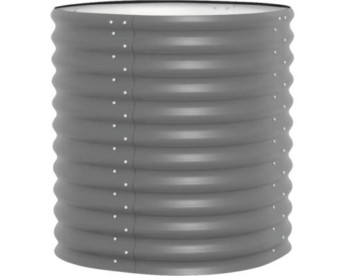 Hochbeet aus Metall mit gewellter Oberfläche und Schraubenverbindungen