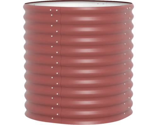 Hochbeet aus Metall mit gewellter Oberfläche und Schrauben