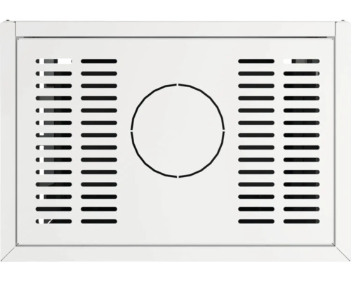 Abdeckung mit Lüftungsschlitzen und kreisförmiger Aussparung