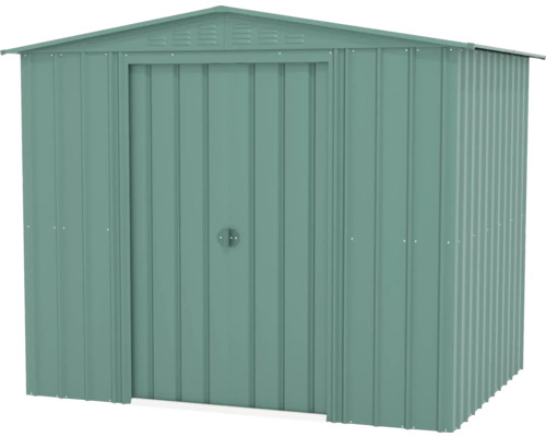 Metall Gartenhaus mit Satteldach und einer Tür