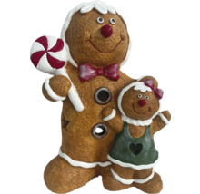 Dekofigur Lebkuchenmann und Lebkuchenfrau mit Beleuchtung
