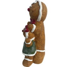 Lebkuchenmann Figur mit Teddybär zur Weihnachtsdekoration