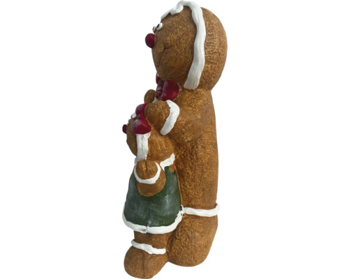Lebkuchenmann Figur mit Teddybär zur Weihnachtsdekoration