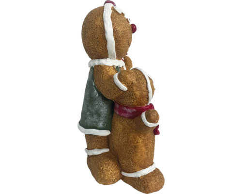 Dekorative Lebkuchenmannfiguren umarmen sich