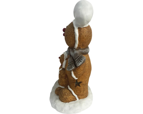 Dekorative Lebkuchenfiguren mit Schal und Mütze