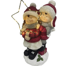 Dekorative Winterfiguren mit LED-Stern für den Innenbereich