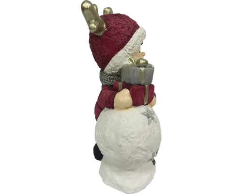 Dekorative Schneemannfigur mit Geschenken