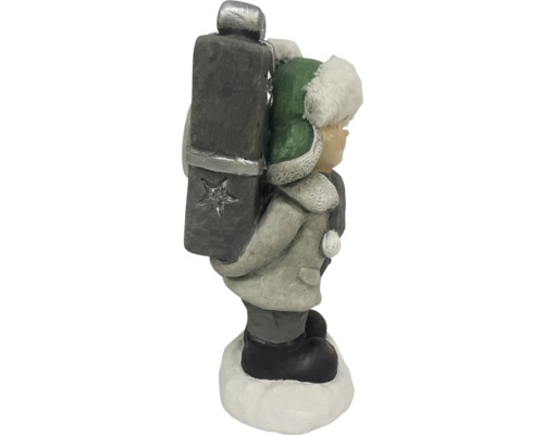 Dekofigur Junge mit Geschenk für die Weihnachtsdekoration