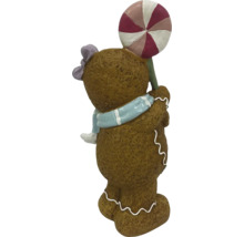 Lebkuchenmann Figur mit Lutscher als Weihnachtsdekoration