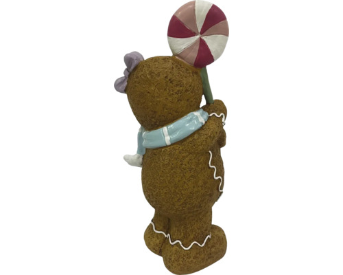 Lebkuchenmann Figur mit Lutscher als Weihnachtsdekoration