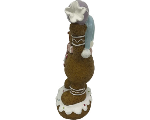 Lebkuchenmannfigur mit Mütze als Weihnachtsdekoration
